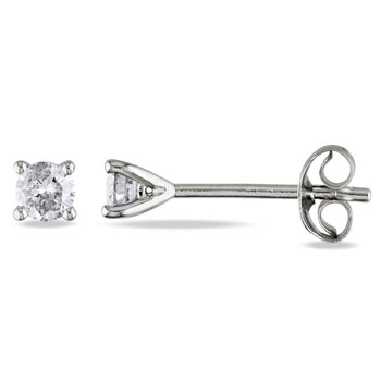 Bông tai Amour 1/4 Ct Tw Diamond Stud Earrings In Sterling Silver
