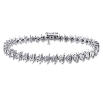 Vòng tay Amour Sterling Silver White Diamond Bracelet Jms003287 chính hãng