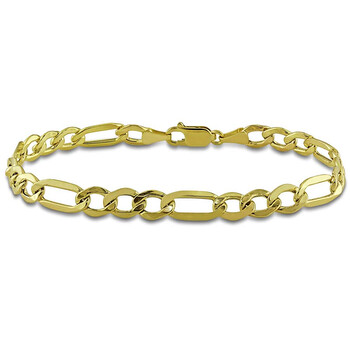 Amour 10K Yellow Gold Figaro Men'S Bracelet Jms003293 2 Vòng tay Amour 10K Yellow Gold Figaro Men'S Bracelet Jms003293 chính hãng