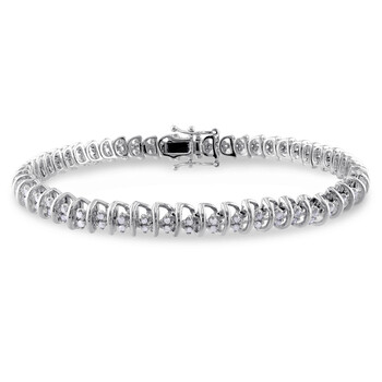 Vòng tay Amour 1 Ct Diamond Tw Bracelet Silver I3 Length (Inches): 7.5 chính hãng