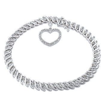 Vòng tay Amour 1 Ct Diamond Tw Bracelet Silver I3 Length (Inches): 7 chính hãng