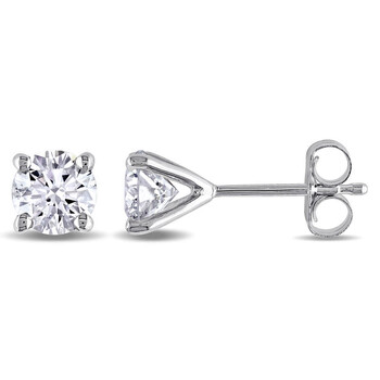 Amour 14K White Gold 1 Ct Tdw Diamond Solitaire Stud Earrings (Igl Certified) 2 Bông tai Amour 14K White Gold 1 Ct Tdw Diamond Solitaire Stud Earrings (Igl Certified)