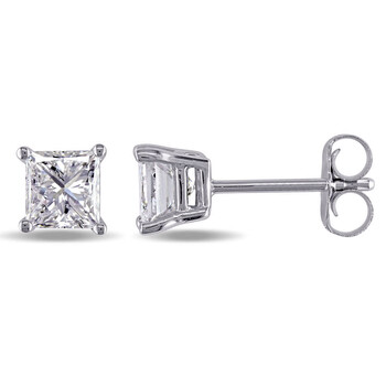 Amour 14K White Gold 1 Ct Tdw Diamond Stud Earrings 2 Bông tai Amour 14K White Gold 1 Ct Tdw Diamond Stud Earrings
