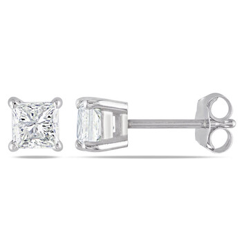 Amour 14K White Gold 3/4 Ct Tdw Diamond Solitaire Stud Earrings 1 Bông tai Amour 14K White Gold 3/4 Ct Tdw Diamond Solitaire Stud Earrings