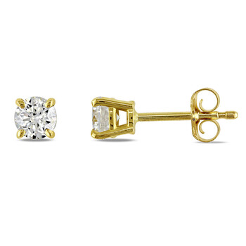 Bông tai Amour 14K Yellow Gold 1/2 Ct Tdw Diamond Solitaire Stud Earrings (Igl Certified)