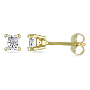 Bông tai Amour 14K Yellow Gold 1/2 Ct Tdw Diamond Solitaire Stud Earrings
