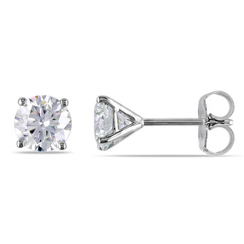 Bông tai Amour 14K White Gold 1 1/2 Ct Tdw Diamond Solitaire Stud Earrings (Gia Certified)