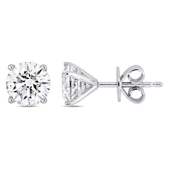 Bông tai Amour 14K White Gold 1 4/5 Ct Tdw Diamond Solitaire Stud Earrings (Gia Certified)