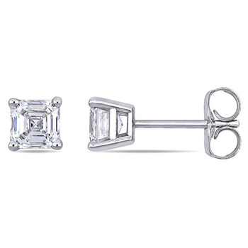 Amour 14K White Gold 1 Ct Tdw Diamond Stud Earrings 2 Bông tai Amour 14K White Gold 1 Ct Tdw Diamond Stud Earrings