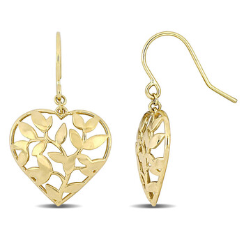 Bông tai Amour 10K Yellow Gold Heart Earrings