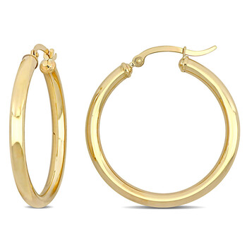 Amour 10K Yellow Gold Hoop Earrings 2 Bông tai Amour 10K Yellow Gold Hoop Earrings