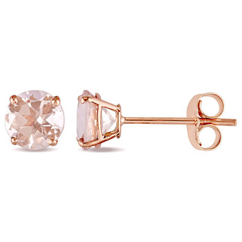Amour 14K Rose Gold 1 Ct Tgw Morganite Stud Earrings 1 Bông tai Amour 14K Rose Gold 1 Ct Tgw Morganite Stud Earrings