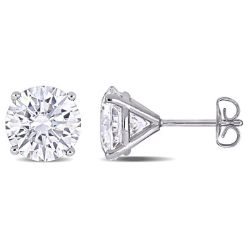Bông tai Amour Ladies 14K White Gold 4.5 Ct Round Cut White Moissanite Stud Earrings