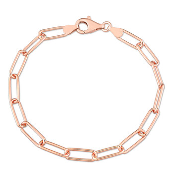 Vòng tay Amour Oval Link Bracelet In 18K Rose Gold Plated Sterling Silver chính hãng