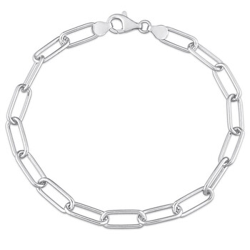 Vòng tay Amour Oval Link Bracelet In Sterling Silver chính hãng