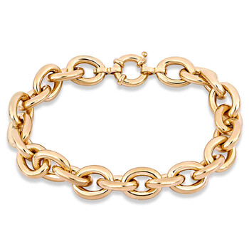 Vòng tay Amour Oval Link Bracelet In Yellow Plated Sterling Silver chính hãng