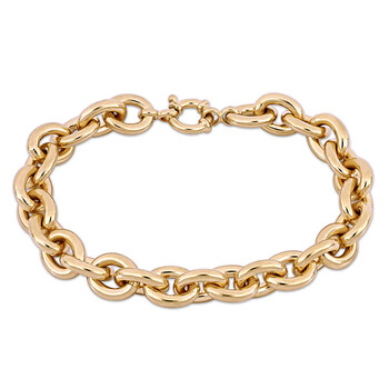 Vòng tay Amour Oval Link Bracelet In Yellow Plated Sterling Silver chính hãng