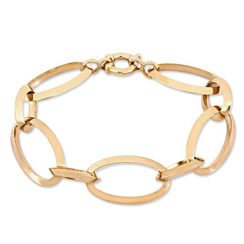 Vòng tay Amour Oval Link Bracelet In Yellow Plated Sterling Silver chính hãng