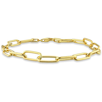 Vòng tay Amour Polished Paperclip Chain Bracelet In 18K Yellow Gold Plated Sterling Silver chính hãng