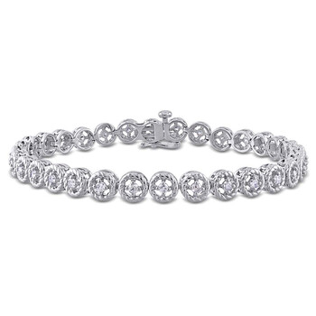 Vòng tay Amour 1 Ct Tw Diamond Tennis Bracelet In Sterling Silver Jms005264 chính hãng