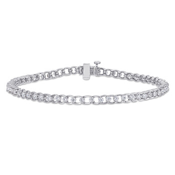 Vòng tay Amour Sterling Silver 1 7/8 Ct Tgw Created White Moissanite Bracelet chính hãng