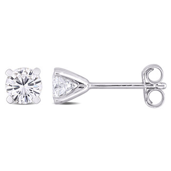 Bông tai Amour Sterling Silver 1 Ct Tgw Created White Moissanite Stud Earrings