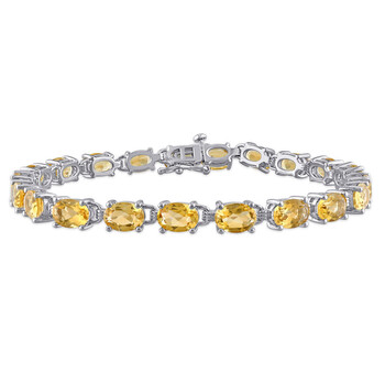 Vòng tay Amour Sterling Silver 14 3/4 Ct Tgw Citrine Bracelet chính hãng