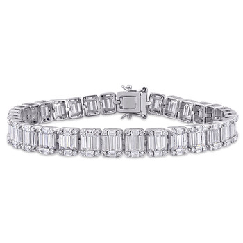 Vòng tay Amour Sterling Silver 18 Ct Tgw Cubic Zirconia Tennis Bracelet chính hãng