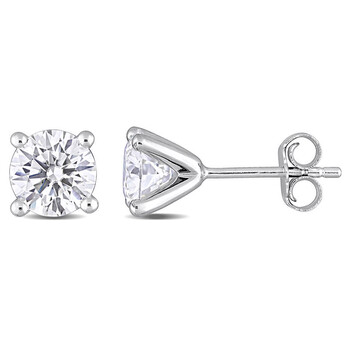 Bông tai Amour Sterling Silver 2 Ct Tgw Created White Moissanite Stud Earrings