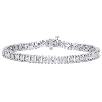 Vòng tay Amour Sterling Silver 4 1/2 Ct Tgw Created White Moissanite Bracelet chính hãng