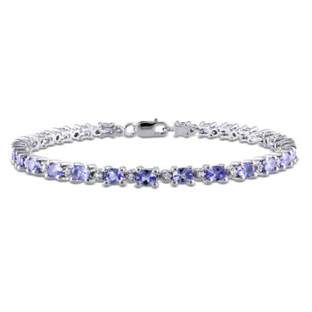 Vòng tay Amour Sterling Silver 4 2/5 Ct Tgw Tanzanite And White Topaz Bracelet chính hãng