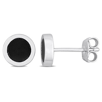 Bông tai Amour Sterling Silver 5/8 Ct Tgw Hematite Stud Earrings