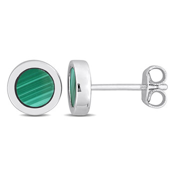 Bông tai Amour Sterling Silver 5/8 Ct Tgw Malachite Stud Earrings