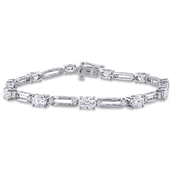 Vòng tay Amour Sterling Silver 6 Ct Tgw Created White Moissanite Link Bracelet chính hãng