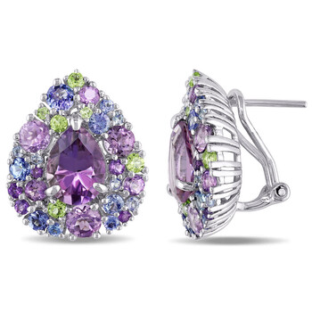 Bông tai Amour Sterling Silver 8 1/2 Ct Tgw Tanzanite