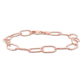Vòng tay Amour Twisted Rolo Chain Bracelet In 18K Rose Gold Plated Sterling Silver chính hãng