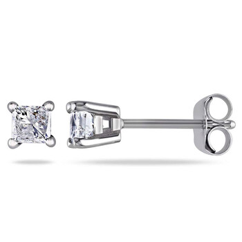 Amour 14K White Gold 1/2 Ct Diamond Solitaire Earrings Jms002929 1 Bông tai Amour 14K White Gold 1/2 Ct Diamond Solitaire Earrings Jms002929