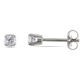 Bông tai Amour 1/4 Ct Solitaire 14K White Gold Stud Earrings