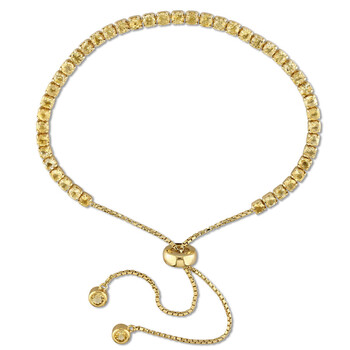 Vòng tay Amour Yellow Silver 2.84 Ct Tgw Citrine Tassel Bolo Bracelet chính hãng