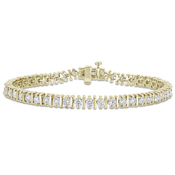 Amour Yellow Silver 4 1/2 Ct Tgw Created White Moissanite Tennis Bracelet 1 Vòng tay Amour Yellow Silver 4 1/2 Ct Tgw Created White Moissanite Tennis Bracelet chính hãng