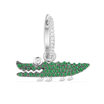 Bông tai Apm Monaco Silver Crocodile Sterling Silver Hoop Earrings