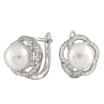 Bella Pearl Sterling Silver Lever Back Freshwater Pearl Stud Earrings Esr-211 1 Bông tai Bella Pearl Sterling Silver Lever Back Freshwater Pearl Stud Earrings Esr-211