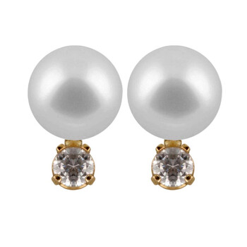 Bella Pearl 14K Gold Pearl Diamond Stud Earrings 1 Bông tai Bella Pearl 14K Gold Pearl Diamond Stud Earrings
