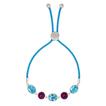 Vòng tay Bertha Jemma Collection Women'S 18K Wg Plated Aqua Bolo Rope Fashion Bracelet chính hãng