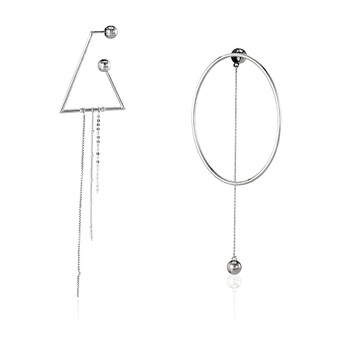 Bông tai Burberry Asymmetrical Ball Chain Drop Earrings
