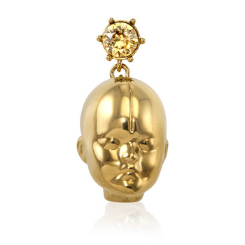 Bông tai Burberry Crystal And Doll'S Head Gold-Plated Drop Earrings