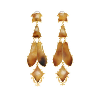 Bông tai Burberry Gold And Palladium-Plated Hoof Earrings