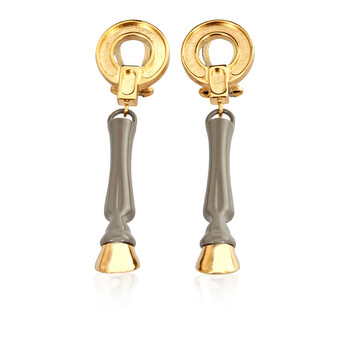 Bông tai Burberry Ladies Gold-Plated And Resin Hoof Drop Earrings