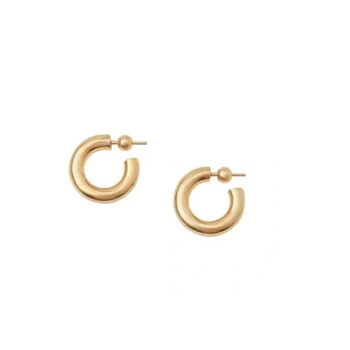 Bông tai Burberry Ladies Gold-Plated Brass Hoop Earrings