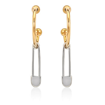Burberry Ladies Light Gold/Palladio Hoop Drop Earrings 1 Bông tai Burberry Ladies Light Gold/Palladio Hoop Drop Earrings
